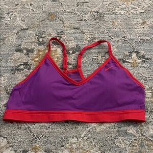 Nike Purple and Red Sports Bra